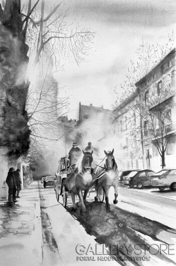 Monika Borowicz-"Zima w Krakowie" -Malarstwo