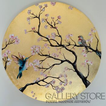 Monika Kubicka-Kwitnąca Wiśnia -Malarstwo