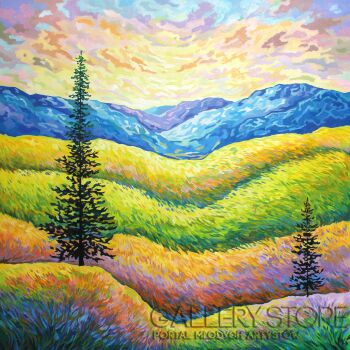 Monika Siwiec-Poranek nad niebieskimi wzgórzami -Malarstwo