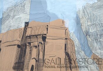 Natalia Rozmus - Esparza-Street of Facades in Petra-Malarstwo