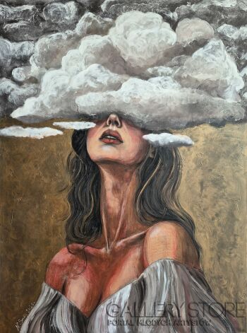 Natalia Smolin-Z głową w chmurach II-Malarstwo