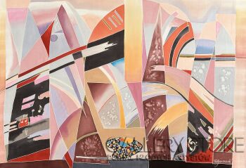 Nina Havrylko-Abstrakcja w tonacji różu-Malarstwo