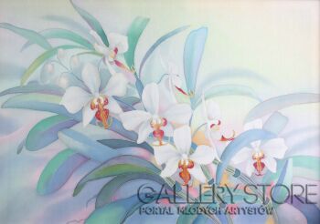 Nina Havrylko-Delikatność białych orchidei-Malarstwo