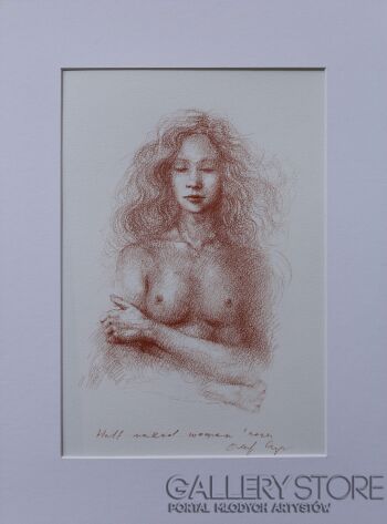 Olaf Czyż-Akt barwiony sangwiną II-Rysunek