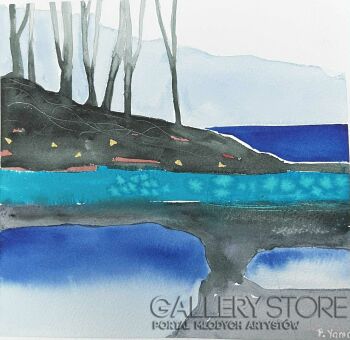 Paulina Yama-Niebieska abstrakcja-Malarstwo