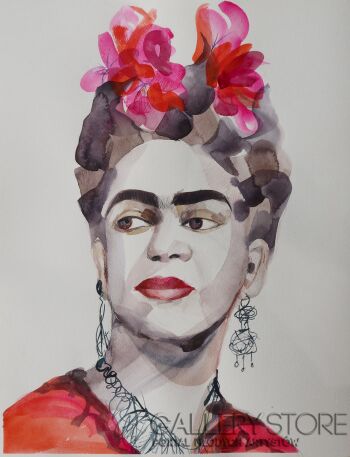 Paweł Dąbrowski-Frida w podróżny do europy-Akwarela