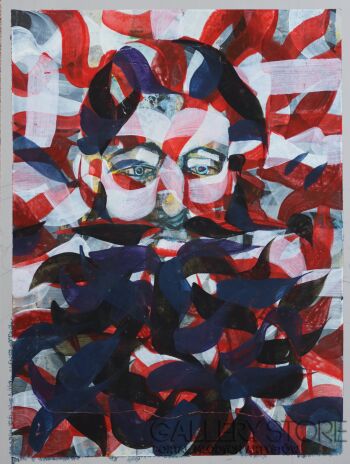 Paweł Dąbrowski-Metafizyczny portret mężczyzny z brodą-Malarstwo