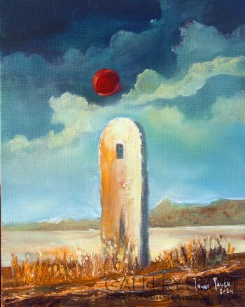 Paweł Jagła-"Red Ball"-Malarstwo