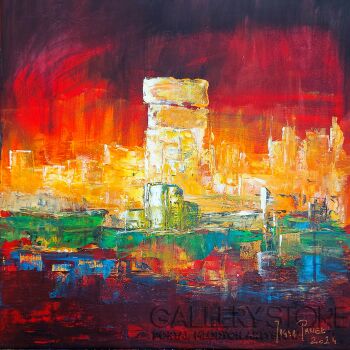 Paweł Jagła-"Zapomniane miasto"-Malarstwo