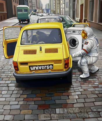 Paweł Łękawa-Misja pralka-Malarstwo