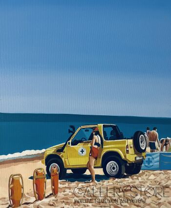 Paweł Łękawa-Żółta terenówka-Malarstwo