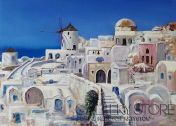Piotr Paraniak-Sjesta na Santorini II-Olej