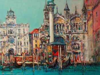 Piotr Rembieliński-Il fascino di Venezia - Piazza San Marco-Akryl