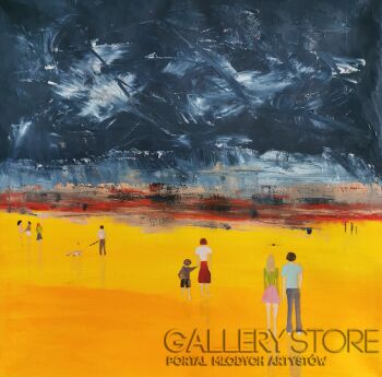 Przemysław Michalczuk-Ocean o zachodzie słońca-Malarstwo