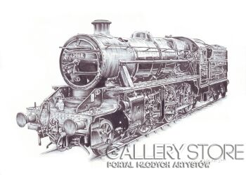 Rafał Kulik-Parowóz, studium detalu-Rysunek