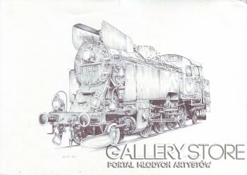 Rafał Kulik-Parowóz TKt-48-151 (mały defekt)-Rysunek