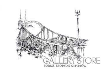 Rafał Kulik-Wrocław, Ostrów Tumski - architektura, studium detalu 2-Rysunek