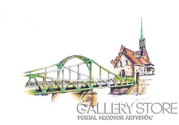 Rafał Kulik-Wrocław, Ostrów Tumski - architektura, studium detalu 3-Rysunek