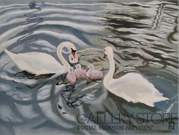 Renata Jarosz-Łabędzia rodzina -Malarstwo