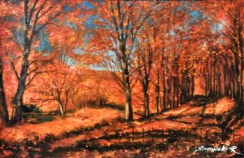 Robert Borowski-Pejzaż jesienny-Malarstwo