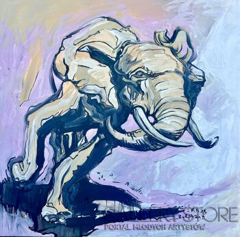 Robert Kasprzyk-Elephant I -RK 23-Akryl