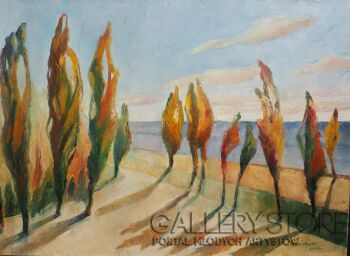 Roman Lewandowski-Drzewa w słońcu-Malarstwo