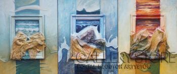 Roman Lewandowski-Opowieść o morzu-tryptyk-Malarstwo