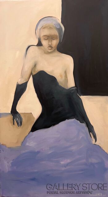 Romuald Mulk Musiolik-Kobieta i czerń-Malarstwo