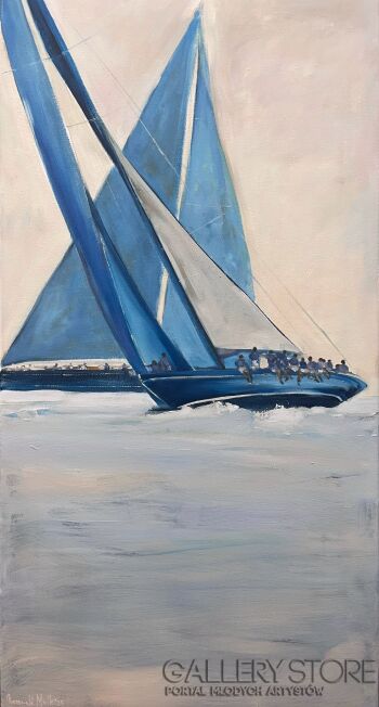 Romuald Mulk Musiolik-Łódka na Niedzielę-Malarstwo