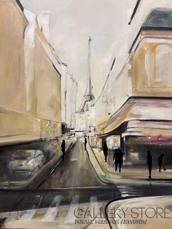 Romuald Mulk Musiolik-Parking Paris-Malarstwo