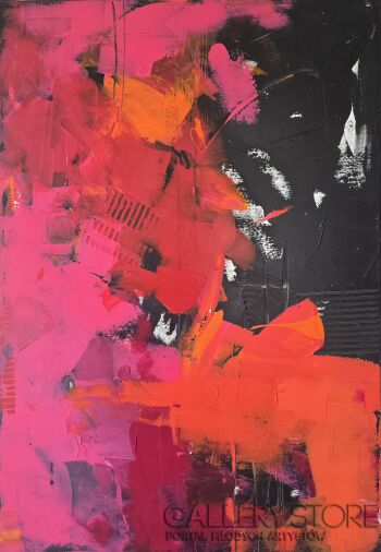 Sylwia Wenska -Burza w rosarium-Malarstwo