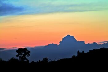 Szczepan Kurzeja-Sunset over the castle-Fotografia