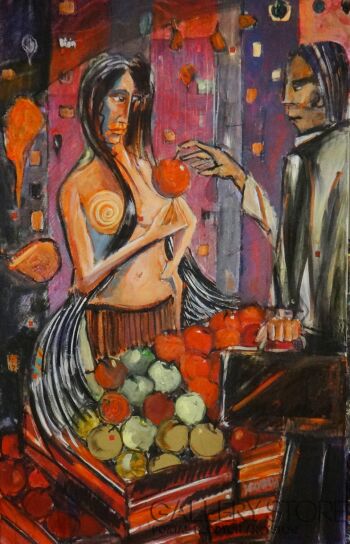 tom kuran-kuszenie ewy-Malarstwo