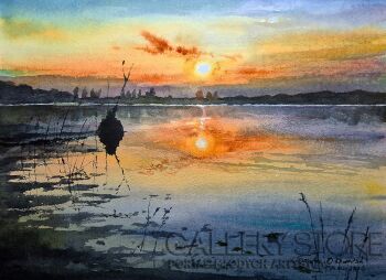 Tomasz Olszewski-Jesień nad Jeziorem Gosławskim-Malarstwo