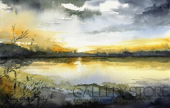 Tomasz Olszewski-Nad Jeziorem Powidz-Malarstwo