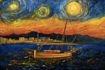 Tomasz Olszewski-Zachód w Cadaques-Malarstwo