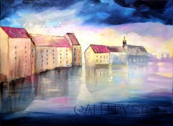 Urszula Jędruch-Miasto we mgle-Malarstwo
