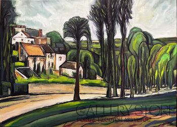 Urszula Szulborska-Pejzaż według Cezanne'a-Malarstwo