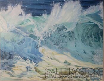 WŁADYSŁAW KARTUN-W objęciach fali-Malarstwo