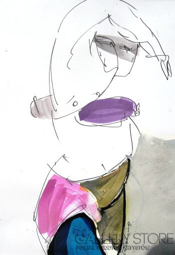 Włodek Warulik-TAŃCZĄCA-Rysunek