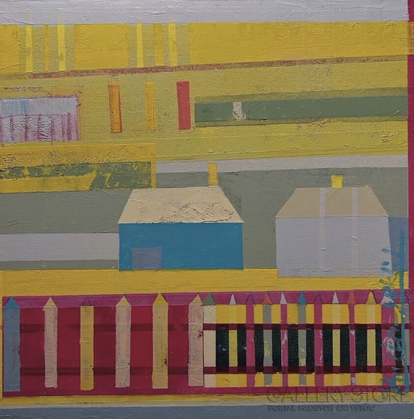 Klaudia Pawelec-Gliklich-Za płotem -Malarstwo