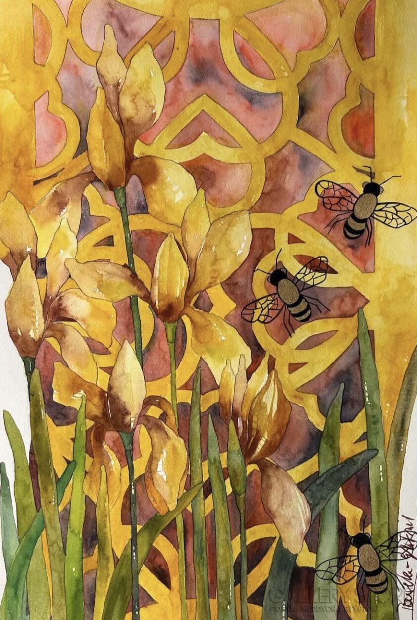 Klaudia Pawelec-Gliklich-Złote pszczoły -Malarstwo