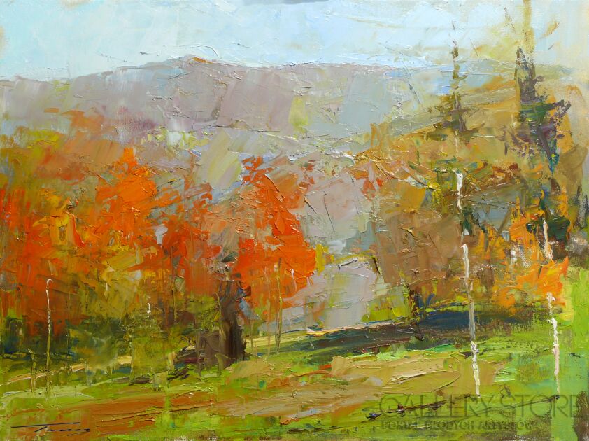 Krzysztof Tracz-Widok z  góry Czantorii-Malarstwo