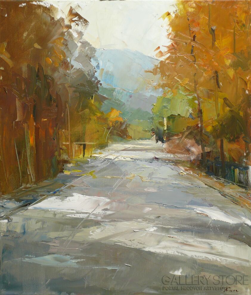 Krzysztof Tracz-Droga w Jaszowcu -Malarstwo