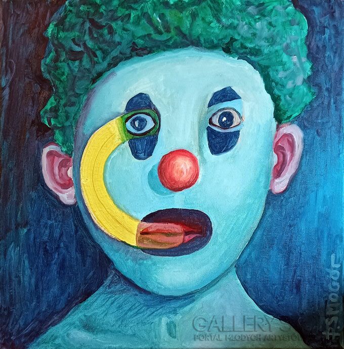 Piotr Smogór-c jak clown-Olej