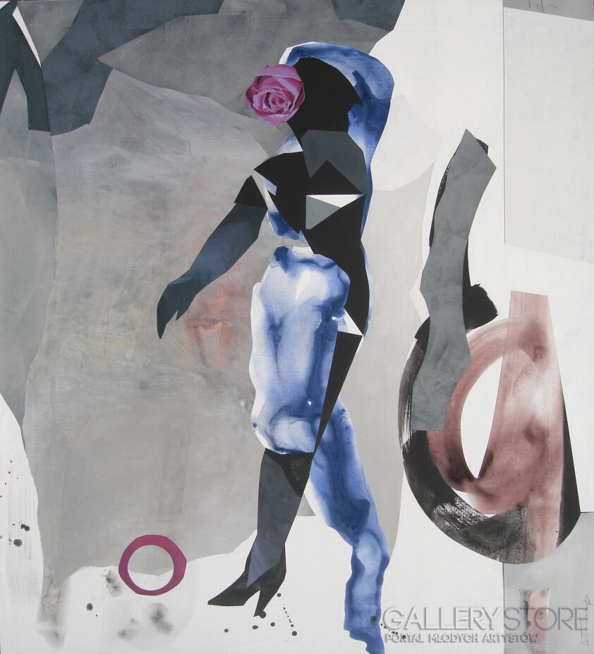 Włodek Warulik-TAŃCZĄCA Z RÓŻĄ-Malarstwo