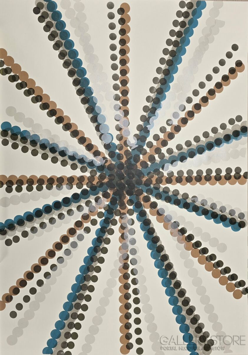 Amadeusz Popek-"Kaleidoscope" brown-blue-Grafika