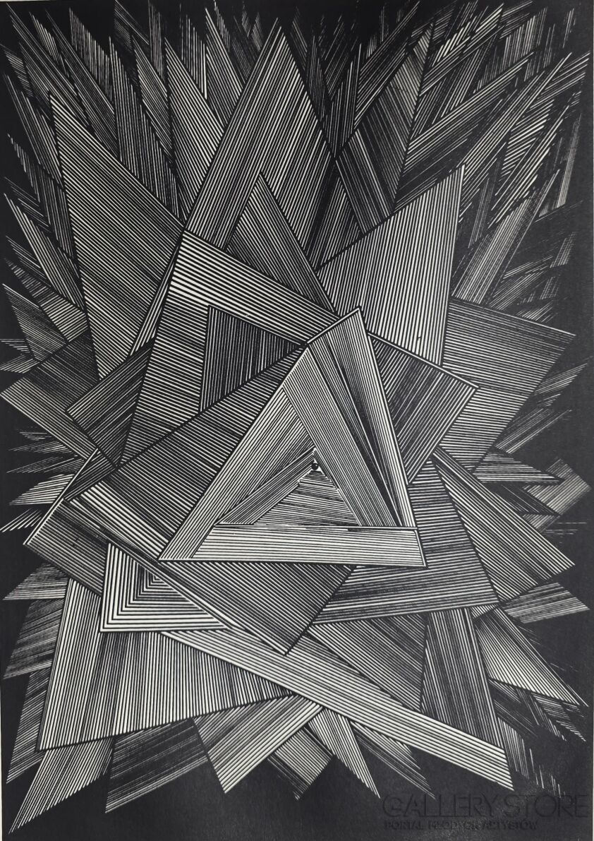 Amadeusz Popek-Erected black small-Grafiki i plakaty