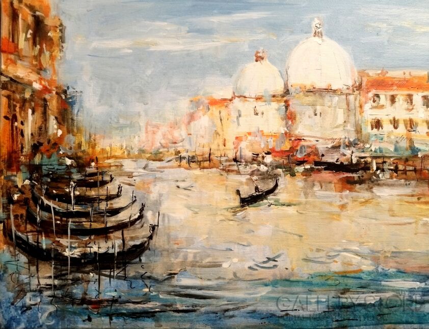 Dariusz Grajek-Gondolier i Wenecja...-Akryl