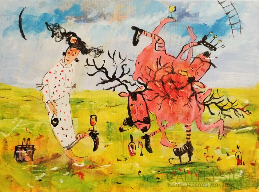 Dariusz Grajek-Jelenie na rykowisku....-Malarstwo